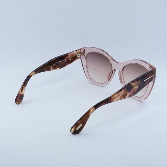 Tom Ford Cara FT0940 72G Sunglasses Transparent Pink/Havana Frame, Brown Lenses - Picture 9 of 10